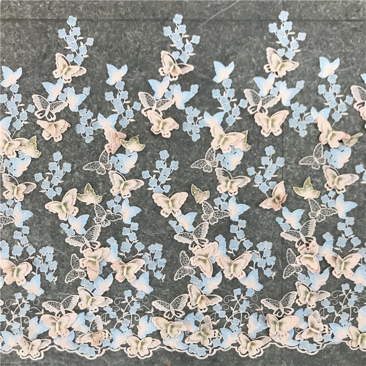 Embroidered Fabric 3D Dress Polyester for Women's Wear Wholesale Suppl 8